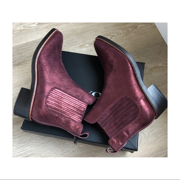 Coach shimmery Chelsea ankle boots NWT, 8 - Picture 6 of 9